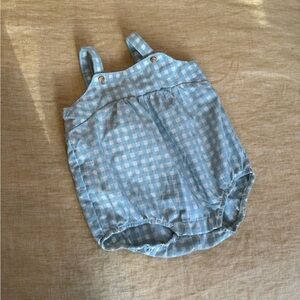 ⚡️Zara baby 3-6 months gingham light blue romper